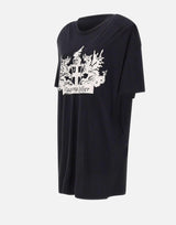 Abito in cotone con spalline imbottite VAQ11T016 BLACK VAQUERA 