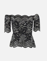 Top in pizzo con micro borchie 25HJTO158PA0170 P001 RABANNE 