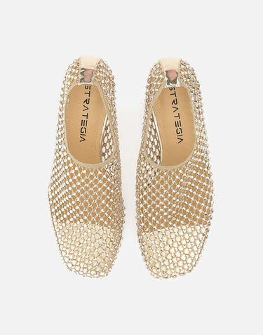 Scarpe con tacco "Jewel All Over Strass" R14CONNIE BEIGEPLATIN STRATEGIA 