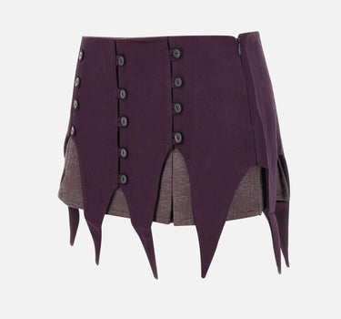 Minigonna in viscosa F24N0705 EGGPLANT AVAVAV 