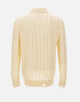 Cardigan in maglia destroyed S6LAMAKP042 015 LANEUS 