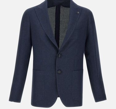 Blazer in lana vergine e lino 1SMC26K 470001B3175 TAGLIATORE 