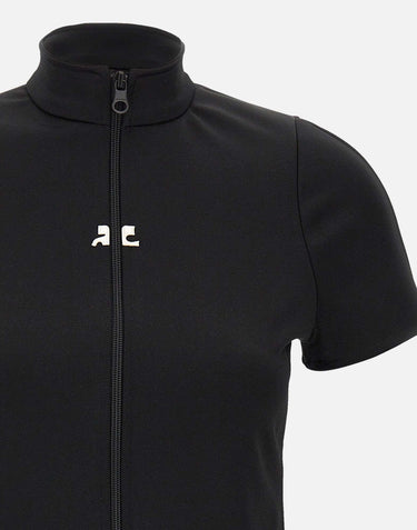 Top "Interlock Zipped" 325JTO446JS0250 BLACK COURREGES 