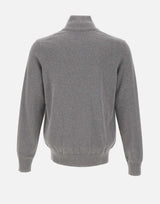 Maglia colletto con zip in cotone e cashmere 50527585 041 BOSS 