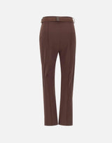 Pantaloni in tessuto tecnico bielastico con cintura PA13261E2 644 ELISABETTA FRANCHI 