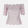 "Top in lace with silver induction" 25EJT0097PA0244 M959 RABANNE 