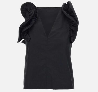 Blusa in popeline di cotone QP1MR021 0001 KAOS 