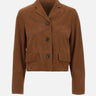 Giacca boxy in pelle scamosciata CA6379P0382 81242 LIU-JO 