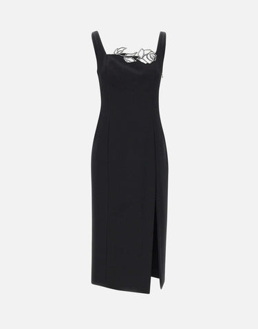Abito in cady con decoro strass 2A718A N0990 BLUMARINE 