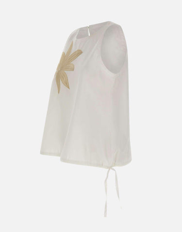 Top con palma ricamata SP5NT043 1004 KAOS 