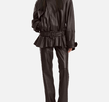 Giacca biker in pelle 115817 1667 ROTATE BIRGER CHRISTENSEN 