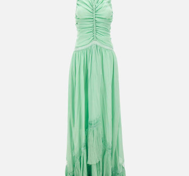 Abito lungo in georgette con arricciatura 2A746A N0477 BLUMARINE 