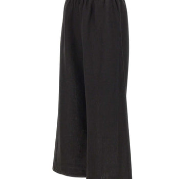 Pantaloni palazzo in lino W01340881 BLACK MAURIZIO MYKONOS 