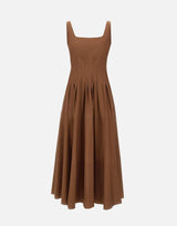 Abito in popeline con gonna ampia 2616221022600 070 MAX MARA STUDIO 