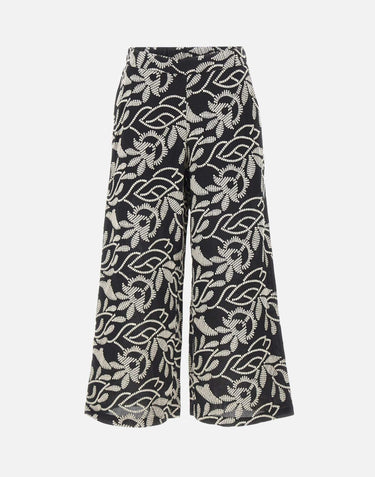 Pantaloni con ricamo floreale P002P000488N 001 ELENA MIRO' 