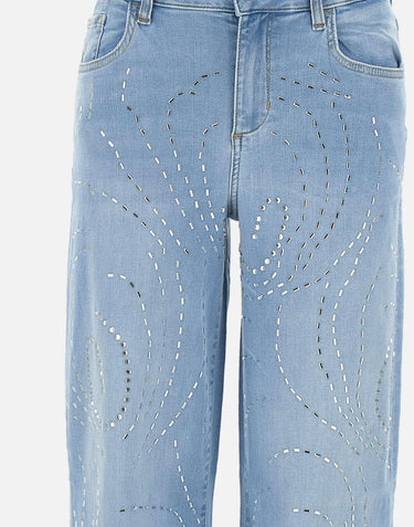 Jeans flare con borchie UA5158DS800 78850 LIU-JO 