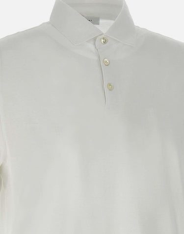 Polo in crepe di cotone DK87115 BIANCO DIKTAT 