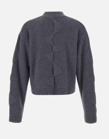 Maglia "Cropped Spiral Knit" M07063 DGY05 HELIOT EMIL 