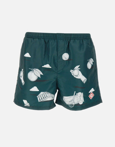 "Mens printed swim  shorts metaphysical" MPS25TR032 02 CASABLANCA 
