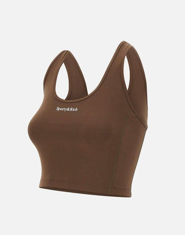 Canotta sportiva con logo Serif TO02366300BR27 TOFFEE SPORTY & RICH