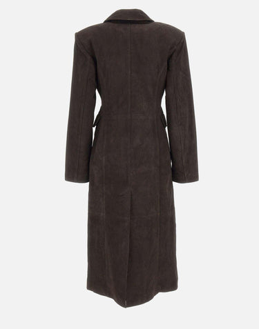 Cappotto lungo in pelle scamosciata 116503 1111 ROTATE BIRGER CHRISTENSEN 