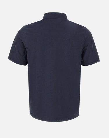 Polo in crepe di cotone DK87115 BLU DIKTAT 