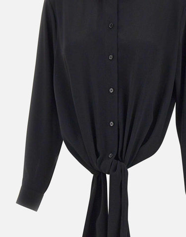 Camicia asimmetrica annodata S52DT0049 S43455900 MM6 MAISON MARGIELA 