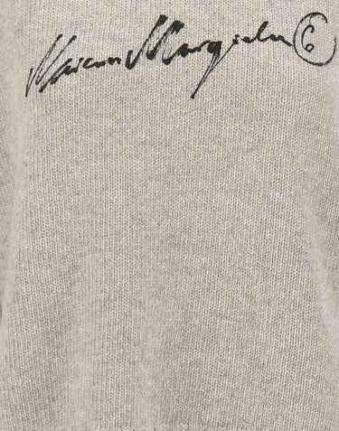 Maglione in lana con firma Margiela S52HL0065 M13288806S MM6 MAISON MARGIELA 