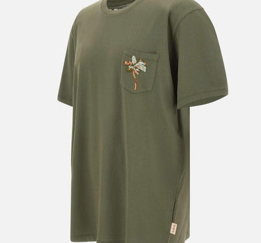 T-shirt "Naif" in cotone NAIFR00470 MILITARE BOB 