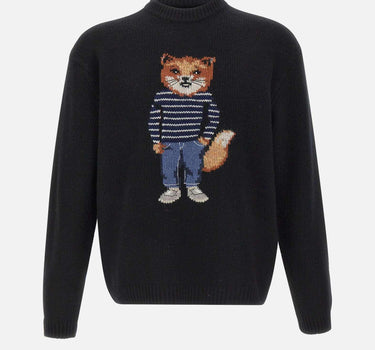 "Dressed Fox Intarsia Wool Jumper" PM00806KH0002 P199 MAISON KITSUNE' 