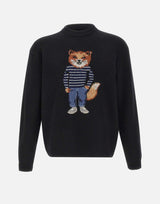"Dressed Fox Intarsia Wool Jumper" PM00806KH0002 P199 MAISON KITSUNE' 