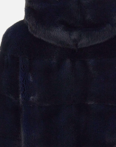 Pelliccia GIACCHINAVISONE BLU FRAME 