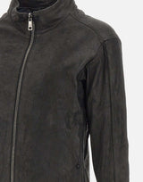 Giacca in pelle GU26F26099VBRUSH NERO GIORGIO BRATO 