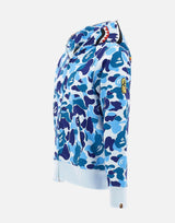 Felpa con cappuccio "ABC Camo 2nd Shark" 001ZPM301008M BLUE BAPE 