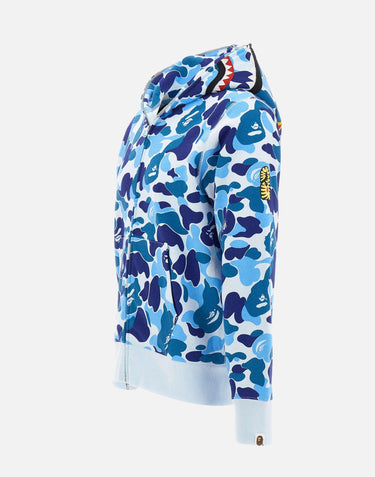 Felpa con cappuccio "ABC Camo 2nd Shark" 001ZPM301008M BLUE BAPE 