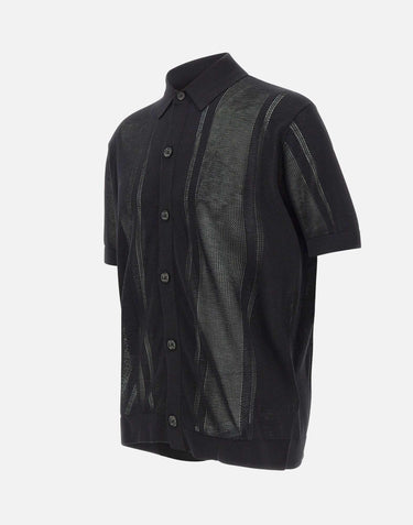 Camicia in maglia di misto seta A033F200 9000 PAOLO PECORA 