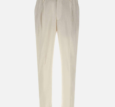 Pantaloni in misto lino e cotone DVR57CLI1002 0106 DEVORE 