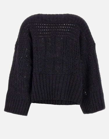 Maglione lana e alpaca W08150280 33BLACK MAURIZIO MYKONOS 