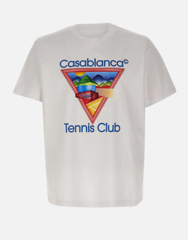 "Tennis club printed t-shirt" MPF25JTS001 01 CASABLANCA 