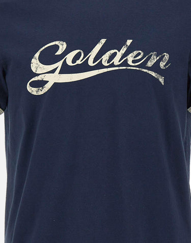 T-shirt in cotone con stampa GMP02761 P00262483134 GOLDEN GOOSE 