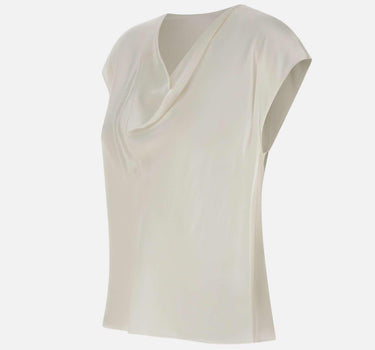Camicetta in seta con scollo a cappuccio V796112595 101OWH VINCE. 