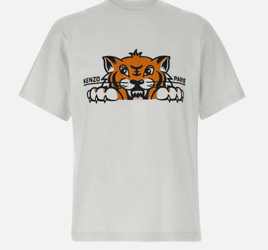 T-shirt "Gots happy tiger" in cotone FF55TS5264SI 02 KENZO PARIS 