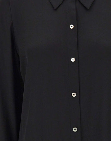 Camicia in misto seta V126113127 001BLK VINCE. 