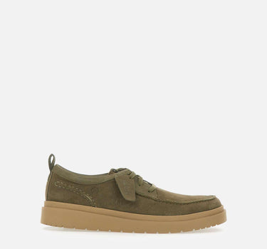 Stringate  "Polden Moc Suede" 180869 OLIVE CLARKS 