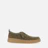 Stringate  "Polden Moc Suede" 180869 OLIVE CLARKS 