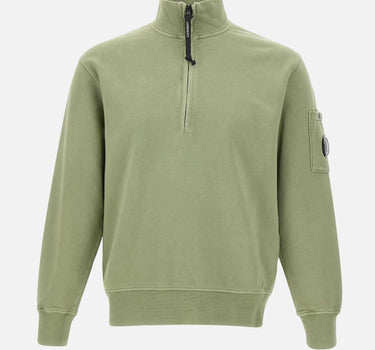 "Brushed and Emerized Diagonal Fleece Half Zip Sweatshirt" 19CMSS142A 006372R612 C.P. COMPANY 