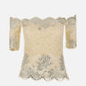 Top in pizzo con micro borchie 25HJTO158PA0170 P105 RABANNE 