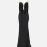 Abito lungo con frange RS16302 BLACK NISSA 