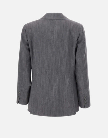 Blazer in denim UF5141D0266 87457 LIU-JO 