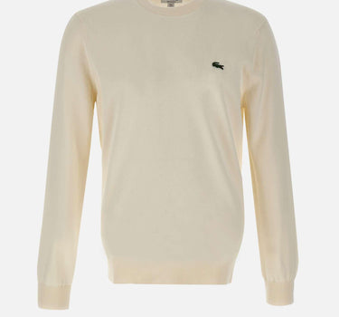 Pullover girocollo monocromatico in cotone AH1985 70V LACOSTE 
